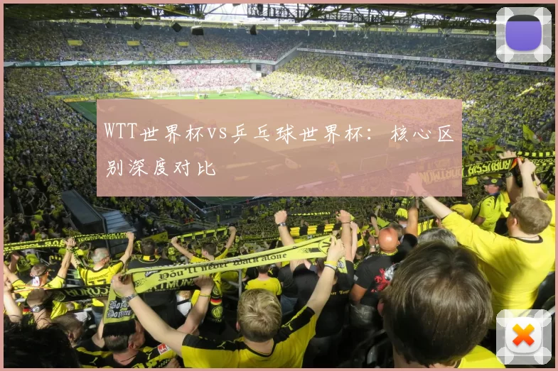 WTT世界杯vs乒乓球世界杯：核心区别深度对比